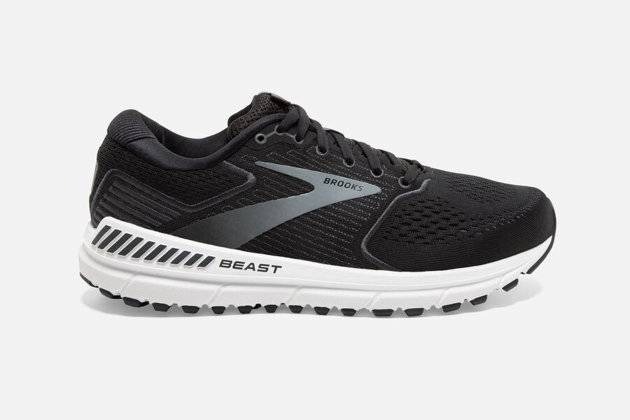Beast '20 Road Brooks Running Shoes NZ Mens - Black/Grey - YTQXFV-172